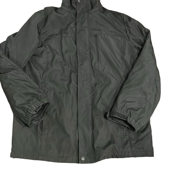 CK CALVIN KLEIN Black Wind Protection Water Rain Resistant Winter Heavy Coat Dua - Picture 1 of 9